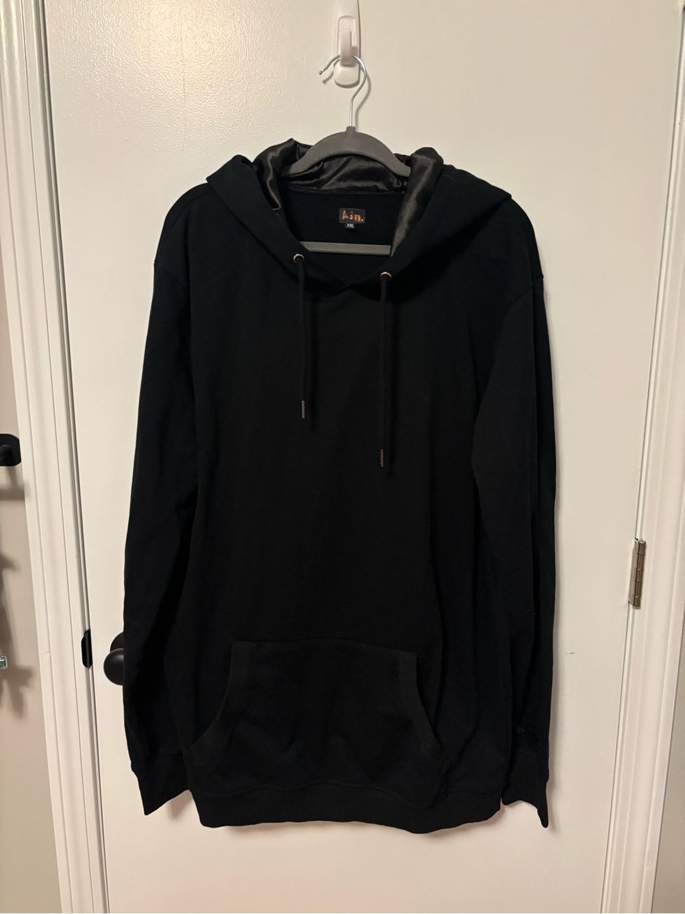 Kin Apparel Black Women's Hoodie with Satin Hoodie